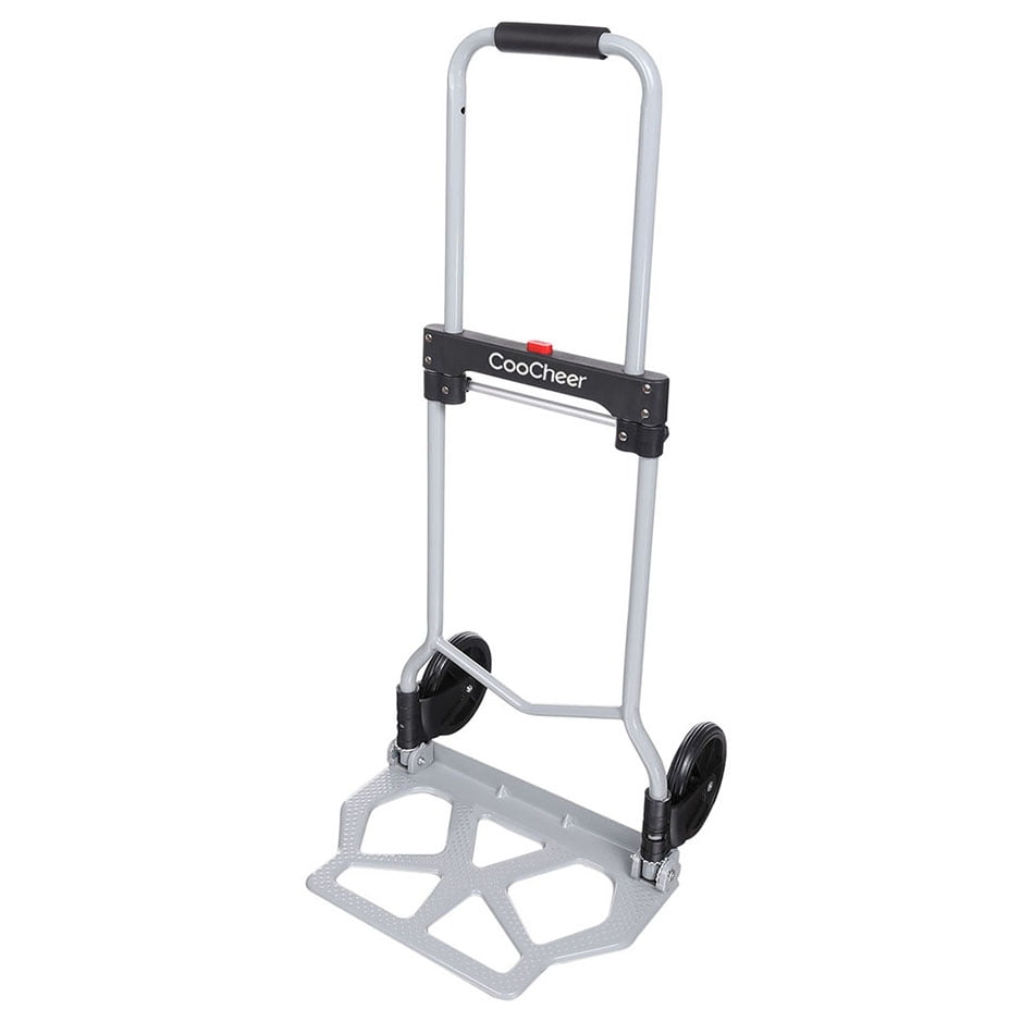 CooCheer Portable Steel Folding Hand Truck Dolly Luggage Carts ,220 lb Capacity by