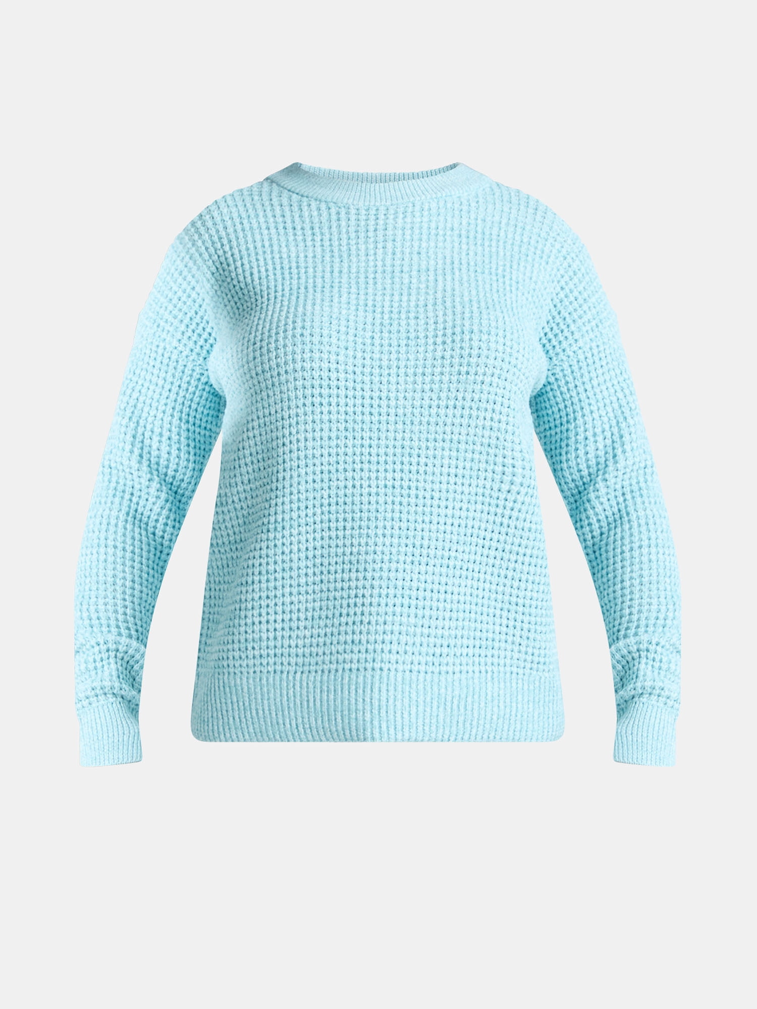 Time and Tru Women's and Women's Plus Waffle Stitch Sweater, Midweight, Sizes XS-4X