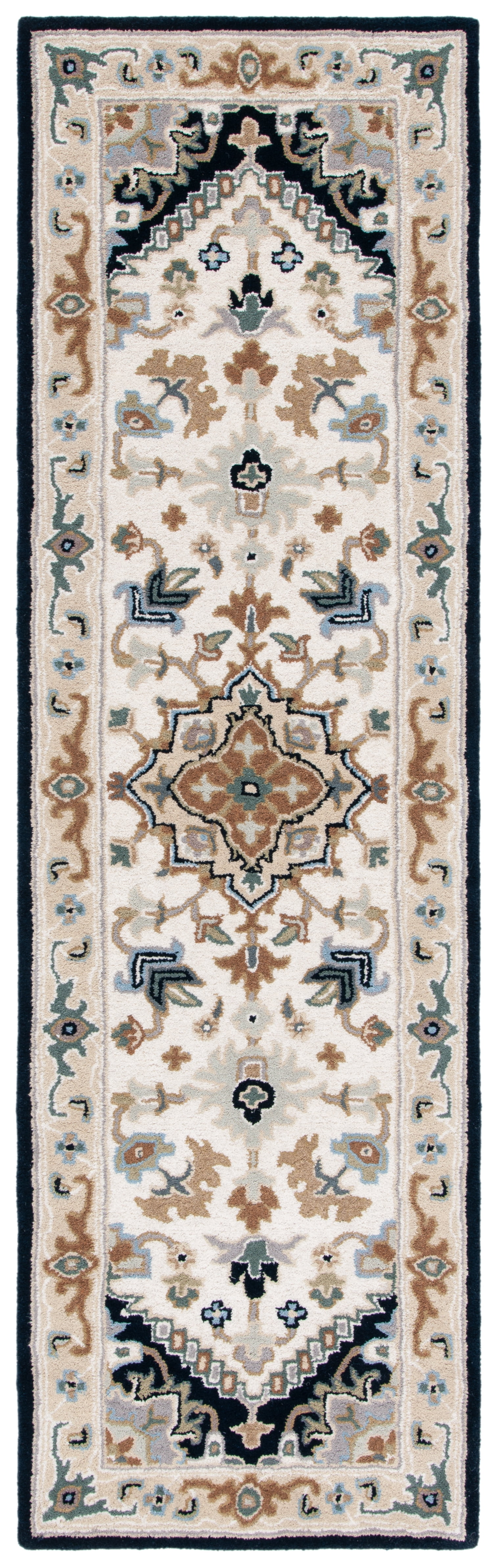 Safavieh Heritage York Oriental Wool Runner Rug, Beige/Navy, 2'3" x 12'