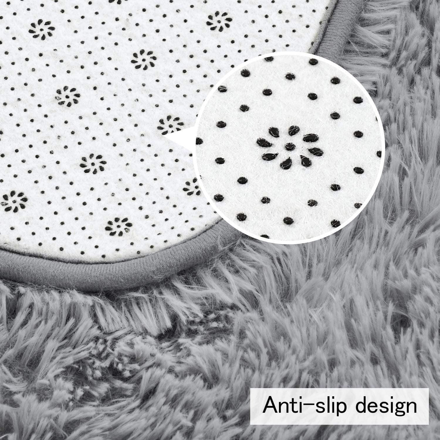 Noahas Fluffy Shaggy Rugs, 4x6 Feet Grey Plush Rugs for Girls Bedroom, Soft Kids Room Carpets, Bedside Rug, Upgrade Non-Slip Rugs for Children Nursery Dorm Home Decor, Grey