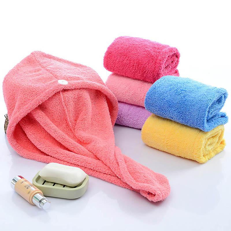 Women's Coral Fleece Quick Dry Hair Hat Bathing Tool Drying Towel Bath Cap Hot 