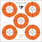 Perfect Strike ARCHERY Targets. ORANGE OPS No. 007. Five Spot Targets. 12" x 12". (12 Targets.)