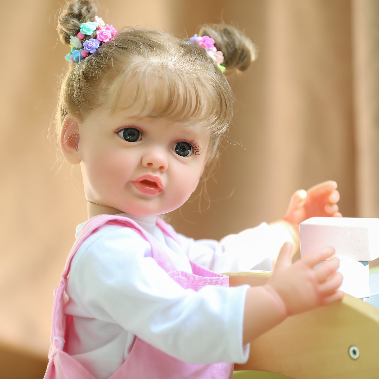 Lifelike Reborn Baby Dolls - 22 inch Realistic Newborn Baby Girl Doll Adorable Real Life Baby Dolls Girls Toddler with Gift Box for Kids Age 3+