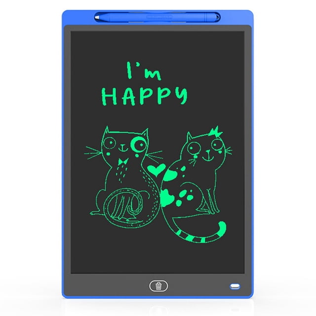 Tablero de Dibujo LCD de 12 Pulgadas Adecuado para Juguetes de Niños, Pintura, Tablero de Escritura Electrónico, Niños Pequeños (Monocromo) A
