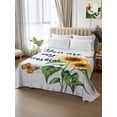 thumbnail image 2 of Yellow Sunflower Queen Size Flat Sheet, Wrinkleproof & Fadeproof Cooling Flat Bed Sheet Only, Butterfly Sunshine Farmhouse Country Breathable Soft Bedding Top Sheets 90 x 102 Inches, 2 of 8