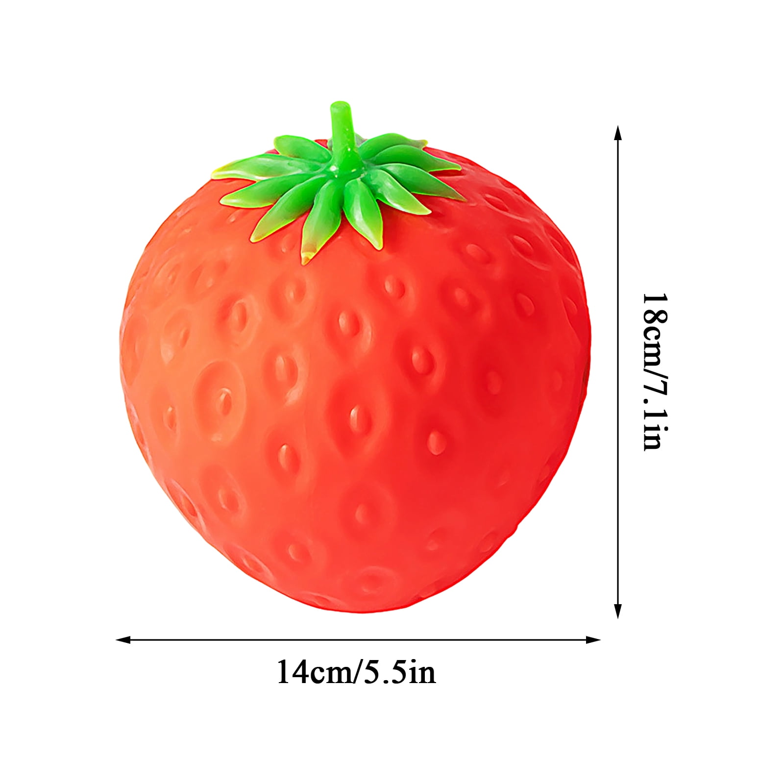 Stress Squishy Strawberry, Quick Rebound Portable Realistic Stress-Relieving Strawberries, Squeezable Strawberry Ball for Adults, Easter Basket Stuffers