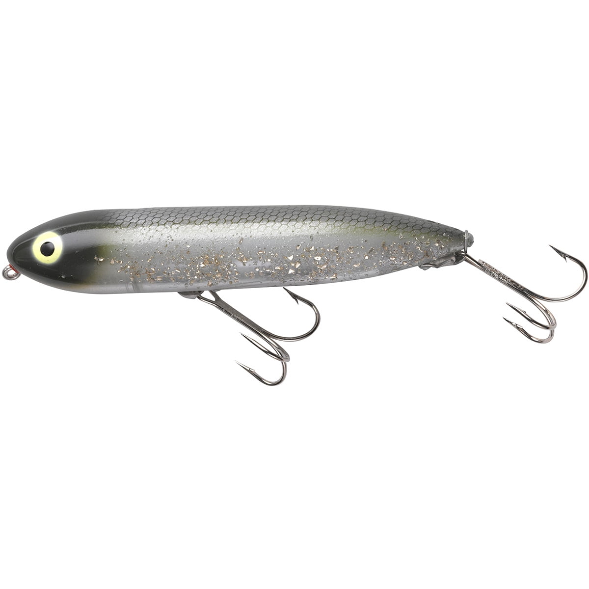 Heddon Zara Spook Fishing Lure Hard Bait Black Shiner 4 1/2 in 3/4