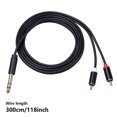 thumbnail image 4 of Injueey Cable de audio 6.35 Conector doble chapado en oro Adaptador fácil de aplicar Cable de PVC Type2 NO2, 4 of 6