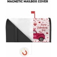 thumbnail image 3 of Valentine''s Day Red Truck Mailbox Cover Love Heart Tree Magnetic Mailbox Wraps, Valentines Pink Mailbox Covers Standard Size 18x21 Inch Mail Wrap Post Letter Box Decoration for Outdoor Gardern Yard, 3 of 6