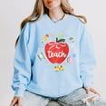 thumbnail image 3 of Teach Apple Watercolor - Lightweight Garment Dyed Sweatshirt, 3 of 5