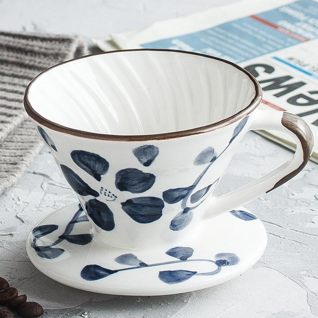 SDFGTstore Hand Dripping Coffee Maker Cone Brewer Ceramic Materials Even Extraction Easy Cleaning Design Coffee Filter