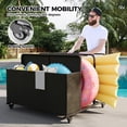 thumbnail image 2 of Danolapsi PE Rattan Outdoor Pool Caddy With Rolling Wheels, Patio Wicker Poolside Float Storage Basket for Cushions, Floaties, Noodles, Life Vests, Beach Balls, Toys, 2 of 7