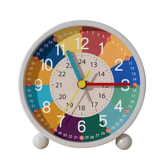 WNFJR Loud Alarm Clock for Heavy Sleepers Adults, Retro Silent Non-Ticking Quartz with Backlight, Twin Bell Analog Kids Alarm Clocks for Bedrooms Bedside