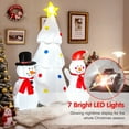 thumbnail image 6 of Patiojoy 6Ft Christmas Inflatable Tree with Snowman Outdoor Inflatable Xmas White Tree Decorations with Built-in Bright Lights, 6 of 10