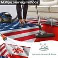 thumbnail image 5 of Red Blue American Flag Outdoor Rug for Patio/Deck/Porch, Non-Slip Large Area Rug 3 x 5 Ft, Modern Maple Leaf Indoor Outdoor Rugs Washable Area Rugs, Reversible Camping Rug Carpet Runner, 5 of 8
