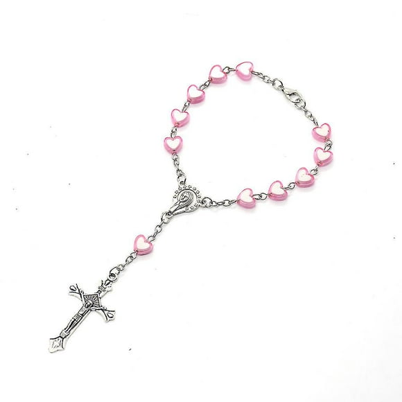 Dww-2pca Mini Chapelet Voiture Camion Bracelet Marie Vierge Croix Pendentif