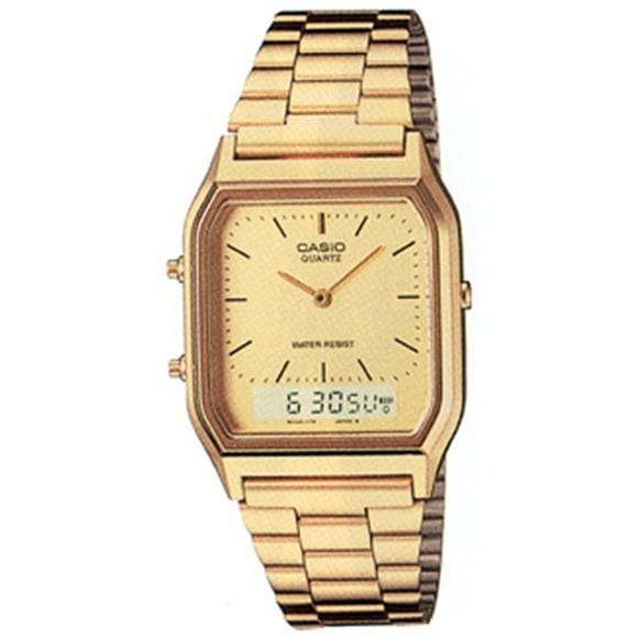 Casio Men's AQ230GA-9D Gold Metal Quartz Dress Watch