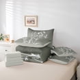 thumbnail image 6 of Homewish Chic Floral Leaves Bedding Comforter Set 7 Pieces for Female Men Women,Vintage Aesthetic Full Bedding Set Lightweight,Botanical Plants Fitted Sheet Flat Sheet,Microfiber Bedroom Decor, 6 of 8