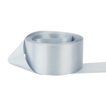 Ribbon Bazaar Double Faced Satin 2-1/4 inch Silver 25 yards 100% Polyester Ribbon