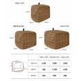 thumbnail image 2 of Vintage Rattan Toaster Cover 4 Slice, Large Kitchen Appliance Covers, Minimalist Abstract Wicker Texture Brown Toaster Oven Cover with Loop, Bread Machine Cover Polyester Dust Cover Protection, 2 of 4