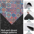thumbnail image 3 of Red Floral Square Pattern Kitchen Rugs Sets Of 3,Kitchen Runner Rugs Non Skid Washable,Decorative Kitchen Floor Mats for Kitchen,Sink,Laundry,17"x30"+ 17"x47" + 17"x59", 3 of 6
