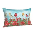 thumbnail image 2 of Disketp Pillow Covers Winter Birds On The Fence Pattern Throw Pillow Case Cushion Covers,Cushion For Bedroom,Couch,Home-16"X24", 2 of 9