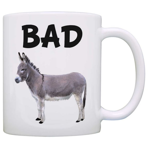 ThisWear Bad Ass Badass Donkey Sarcasm Gag 11 ounce Coffee Mug