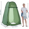 thumbnail image 6 of Portable Pop Up Privacy Shower Tent, Spacious Changing Room, Dressing Room, Sun Sunshade Canopy Outdoor Rain Shelter, Backpack Privacy Shelters for Camping, Hiking, Beach, Toilet, Green, 6 of 8