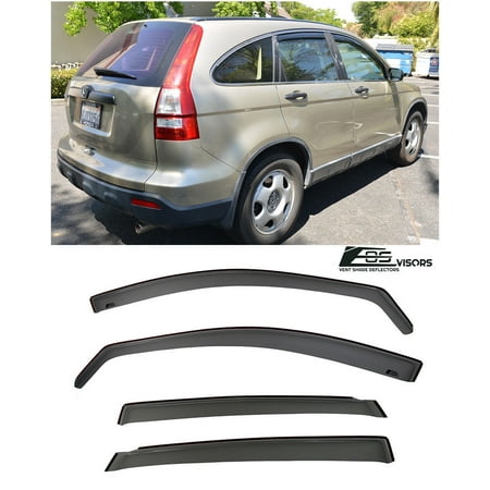 Extreme Online Store for 2007-2011 Honda CR-V CRV | EOS Visors in-Channel Style JDM Smoke Tinted Side Vents Window Deflectors Rain