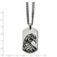 thumbnail image 4 of White Stainless Steel necklace with pendant Men's 22 in 26.8 mm, 4 of 4