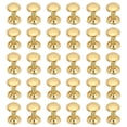 thumbnail image 1 of Uxcell 100 juegos de remaches de cuero de doble tapa, remaches de metal redondos de 9x12mm para reparación de artesanías de cuero DIY, carteras, cinturones, bolsas, zapatos, dorado, 1 of 6