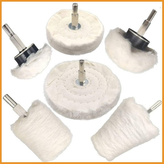 6 pcs Buffing Wheel for Drill, Buffing Pad Polishing Wheel Kits for Metal / Wood