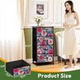 thumbnail image 2 of 4 Drawer Vertical Storage Dresser Cherry Blossom with Wood Top Fabric Pull Drawers, 2 of 8