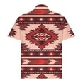thumbnail image 4 of Moxiu Mens Short Sleeve Golf Shirts 2025 Collared Aztec Print T Shirt Casual Work Shirts Slim Fit Summer Vintage Golf Tennis Shirt Wine,XL, 4 of 5