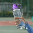 thumbnail image 4 of Sports Water Bottle, Outdoor Sports Hydration, Large Capacity 1L, Leakproof, Durable, Portable, Reusable, Easy to Clean, Lightweight, Frosted Semi-Transparent Design, 4 of 7