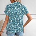 thumbnail image 3 of Cavosen Short Sleeve Blouses for Women Button down Collared Hawaiian Tropical Print Summer Shirts Pullover Button up Beach Tops Loose Fit Resort Vacation Tees Workout 2XL, 3 of 7