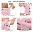 thumbnail image 5 of FORMRS Mens Swim Trunks Mesh Liner Quick Dry Casual Beach Board Shorts with Pockets, Sizes S-2XL, Pink Cute Cherry Pattern, 5 of 9
