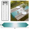 thumbnail image 3 of Teal Green Ombre Table Runner Linen Burlap Table Runner 90 Inches Long Contemporary Gradient Abstract Art Dresser Scarves for Kitchen Island Coffee Dining Party Wedding Banquet Holiday Decor 13"x90", 3 of 8
