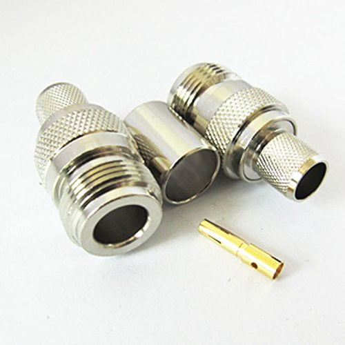 RF Connector N type female bulkhead crimp RG8 RG213 RFC400 cable