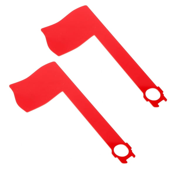 CIMAXIC Mailbox Accessories Mailbox Flag Red Acrylic 2Pcs