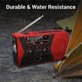 thumbnail image 2 of Emergency Weather Radio, Anpro 2000mAh Solar Hand Crank Weather Radio with LED Flashlight, SOS Alarm, Phone Charger, AM/FM/SW, Portable Radio for Emergency, Outdoor Camping, 2 of 9