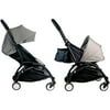 Babyzen YOYO + 0+ and 6+ Black Stroller with Bassinet, Seat and Canopy (Choose Your Color)