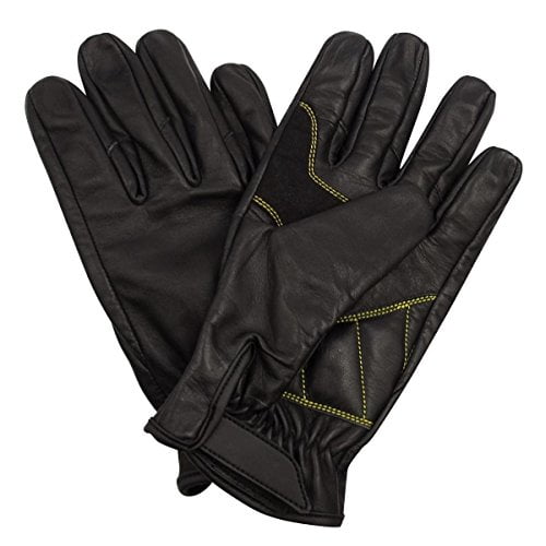 Black Ultra Thin Cowhide Leather All Purpose Glove Military Shooters Gloves 