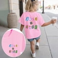 thumbnail image 2 of Sgkm Girls Graphic Tops Short Sleeved Print Cute Comfortable Top Plus Size Summer Clothes Pink 2-3 Years, 2 of 6