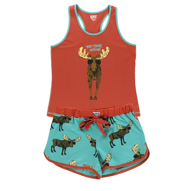 LazyOne Matching Pajamas for Women, Cute Pajama Shorts and Tank 