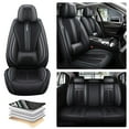 thumbnail image 1 of Maidao Car Seat Covers Leather for Infiniti for Q60 2013-Present 5 Seats Water Resistant Front Rear Cushion Protector Black, 1 of 8