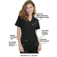 thumbnail image 3 of Green Town Scrubs for Women - 4 Pocket V-Neck Scrub Top, Stretch Fabric, Easy Care Uniforms, 3 of 7