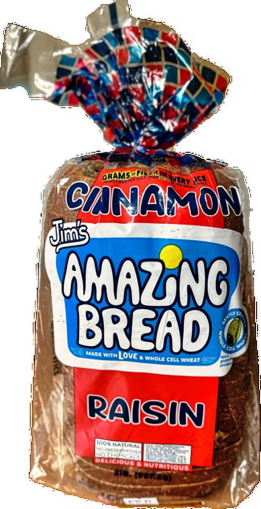 Jim's Amazing Cinnamon-Raisin Whole Cell Wheat Bread - 2 Pack