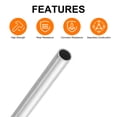 thumbnail image 3 of Tapa de tubo de acero inoxidable 304 Uxcell para maquinaria industrial 6mm x 0.5mm x 300mm, 3 of 5
