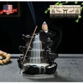 thumbnail image 5 of Ceramic Backflow Incense Burner Home Decor Mountain Waterfall 097 & 40pcs Cones Gift, 5 of 5